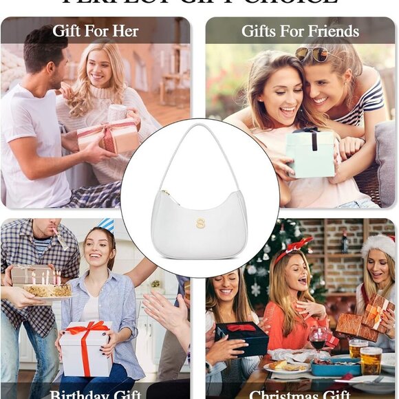 Personalized Gold Initial Clutch & Shoulder Bag - Perfect Daily Essentials - Picture 4 of 8